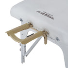 Master Massage Montclair™ Mobile Massagetherapieliege mit Ambiente Lichtpaket Memory Foam & Klappbares Holzgestell-Schneeweiß