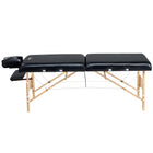 Master Massage 81cm Husky Gibraltar™ LX Extragroß Mobile Massageliege mit Ambiente Lichtpaket XXL Klappbarem Holzgestell-Schwarz